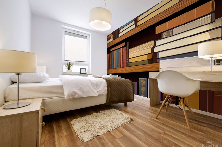 book nook books bookshelves comfortable cozy lite 1708435146.1016 Mural print