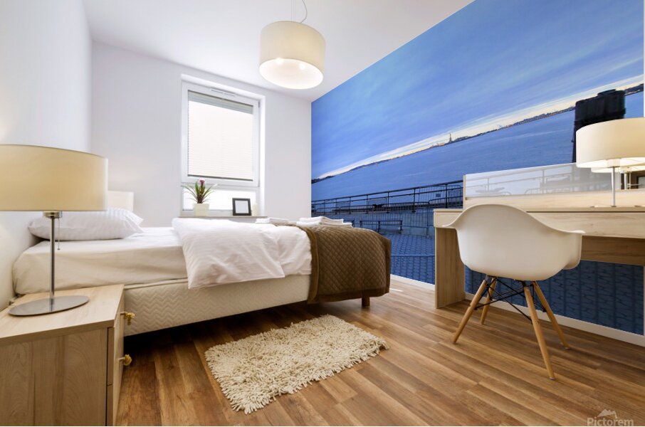 Evening in NY The Harbor stitch Mural print