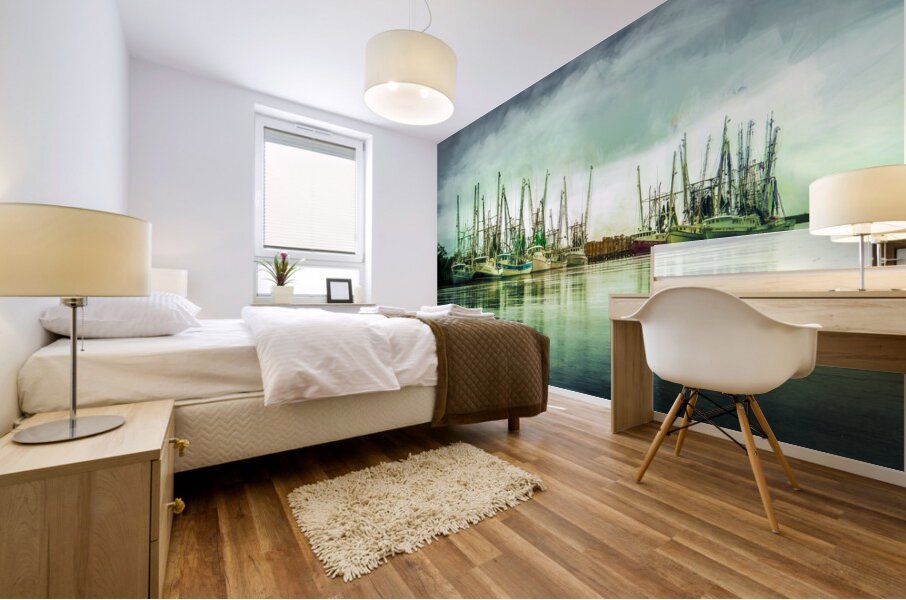 Georgia Shrimper Boats Mural print