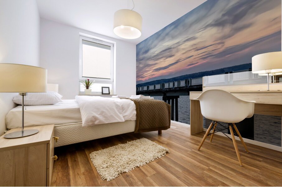 Lake Marion Bridge Sunset Mural print