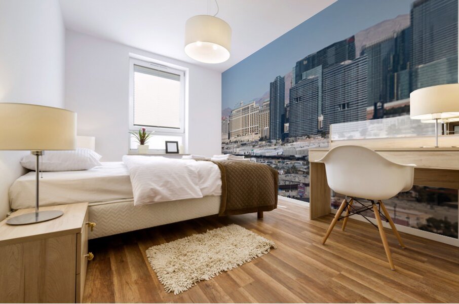 The Las Vegas NV Strip   Aerial Panoramic View DJ Mural print