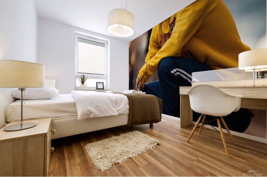 Lionel Messi skiboard Mural print