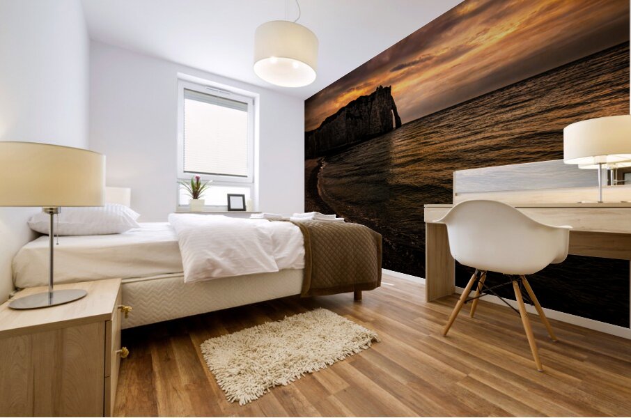 Etretat Cliff Sunset Mural print