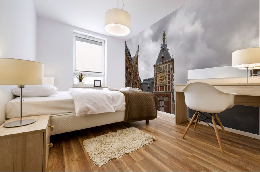 Amsterdam Centraal Train Station Tower Mural print