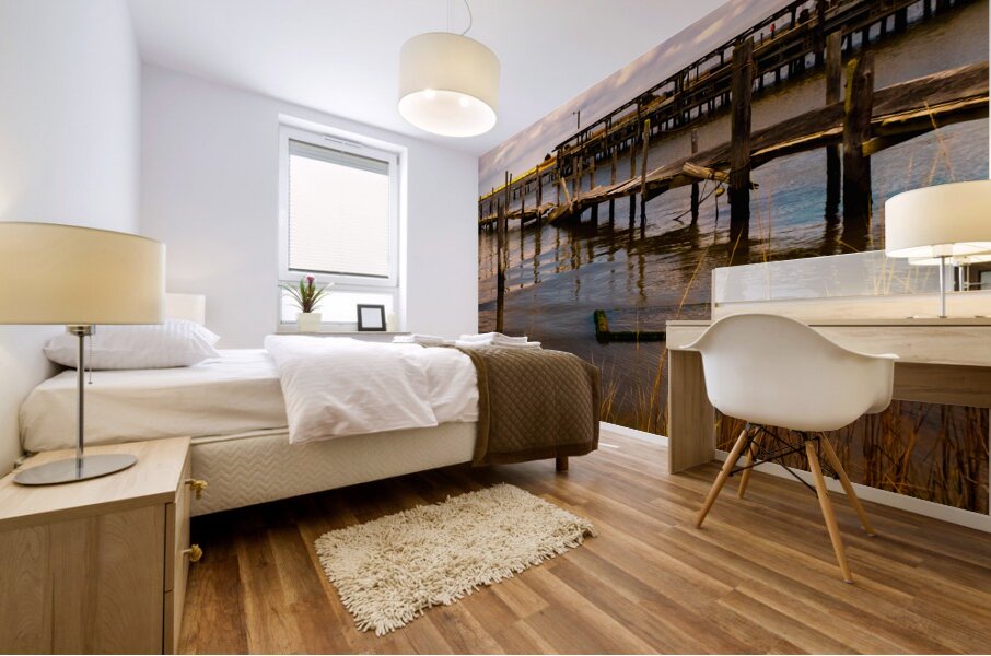 Dilapidated Old Dock Mural print