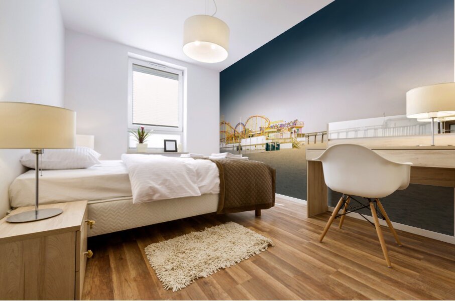 Ocean City Maryland Amusement Park and Pier Mural print