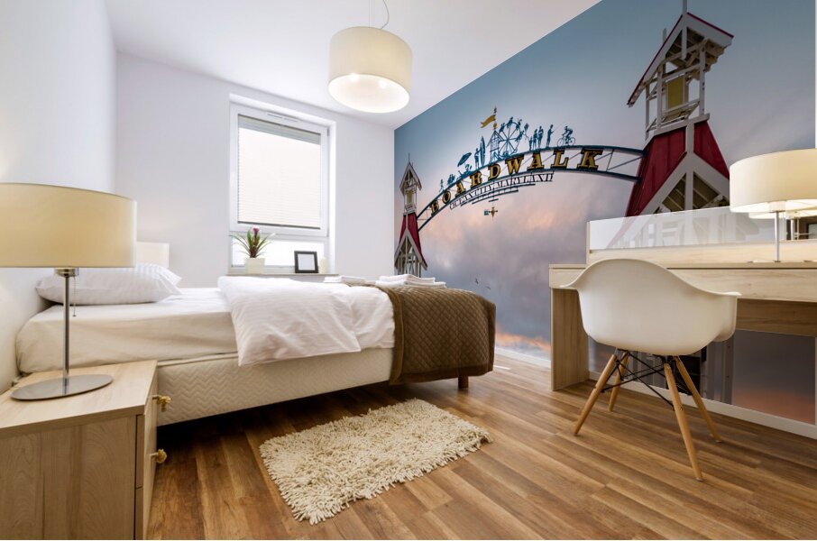 Ocean City Boardwalk Sign Mural print