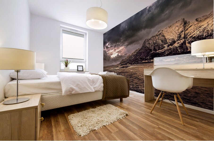 Lofoten Islands Reine Skyline Mural print
