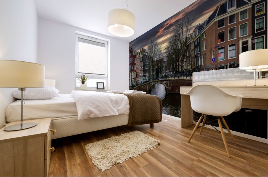 Leidsegracht and Keizersgracht Canals Mural print