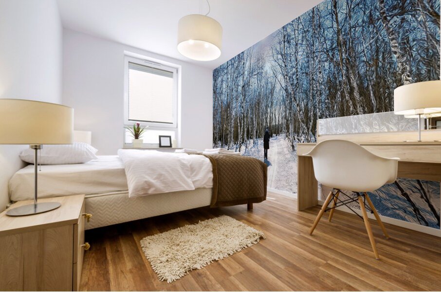 Marche en forêt  Impression murale