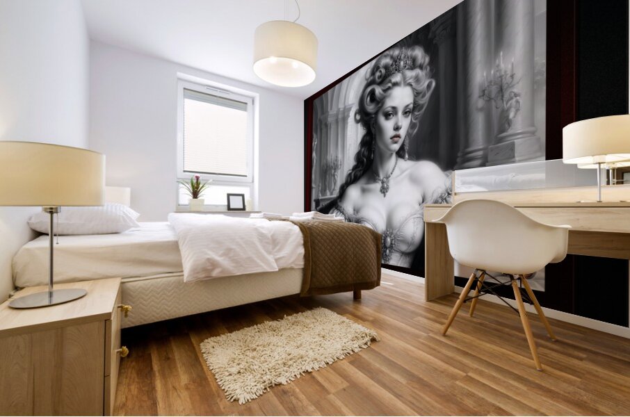 Portrait Illustration Of Lady Orthworth Captivating AI Concept Art by Xzendor7 Mural print