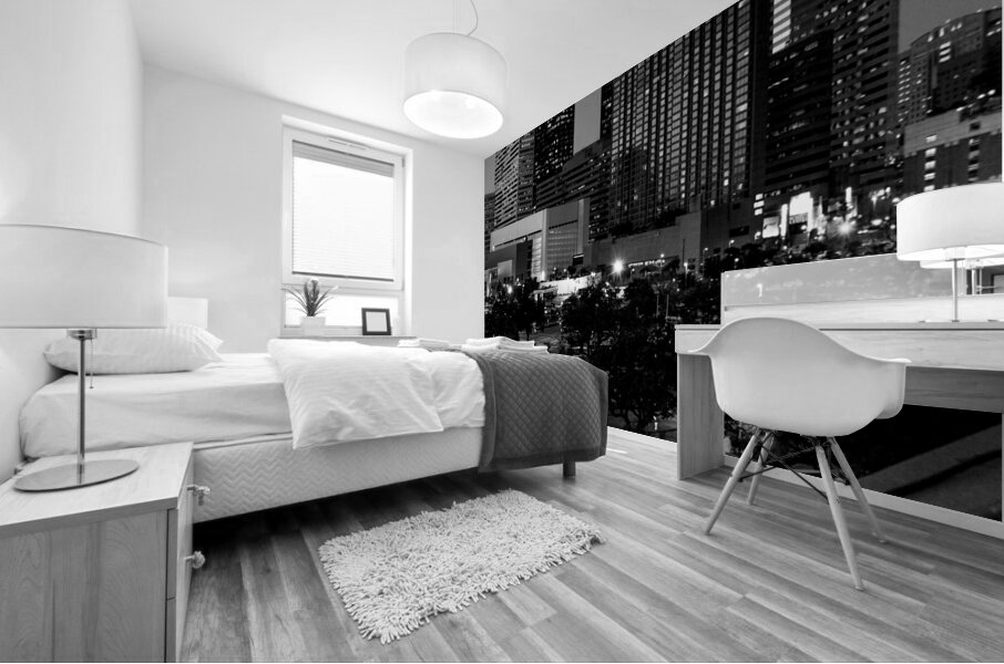 downtown houston tx skyline  vertical 3271 Amex 1 Mural print