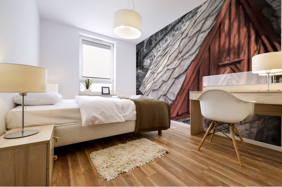 Oslo Akershus Fortress and Castle Barn Mural print