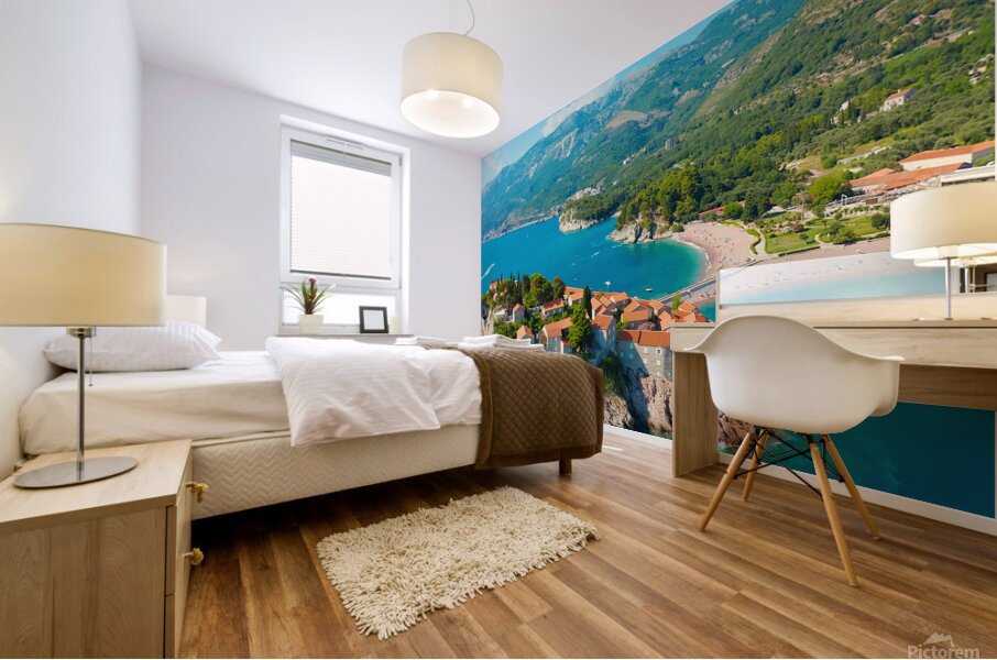 Montenegro Seaside landscape view from the sky Mural print