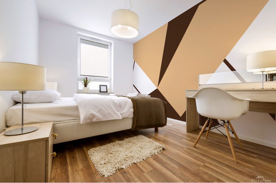 Scattered Triangle Abstract On White Background Mural print