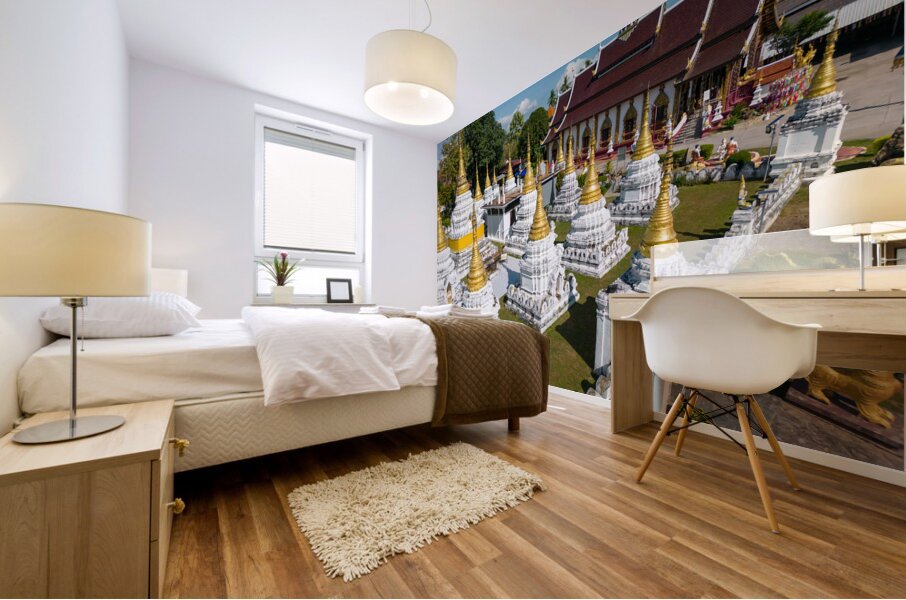 Wat Chedi Sao Lang Buddhist Temple Lampang Thailand Mural print