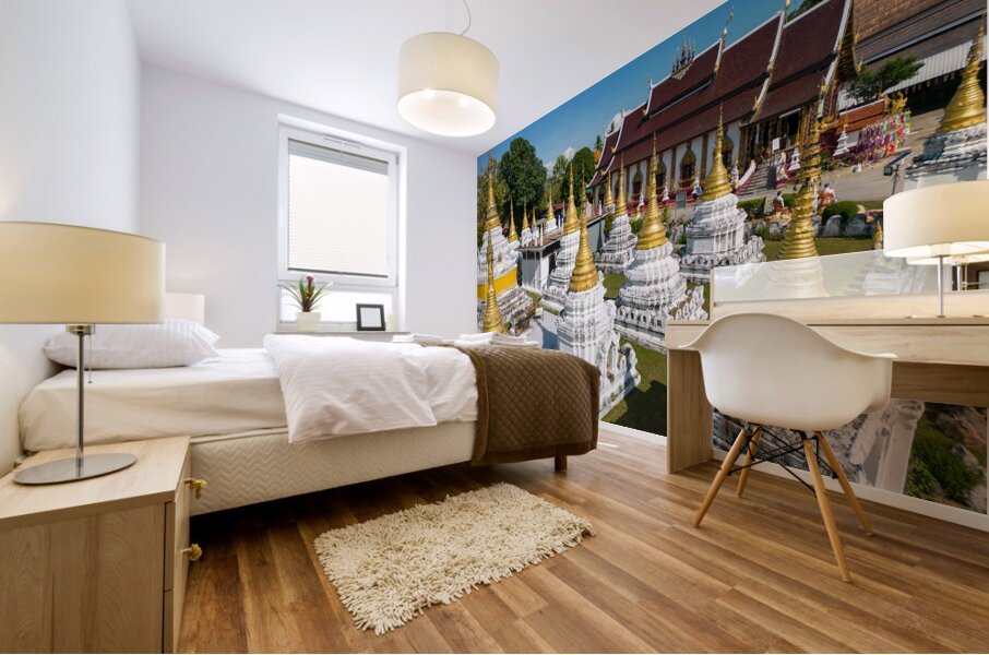 Wat Chedi Sao Lang Buddhist Temple Lampang Thailand Mural print