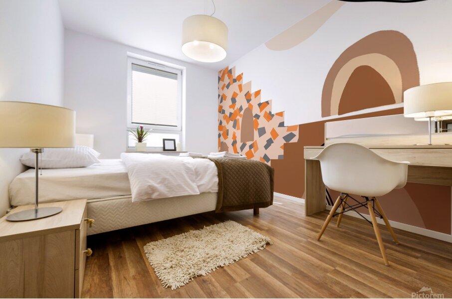 bohemian digital minimalist boho style geometric Mural print