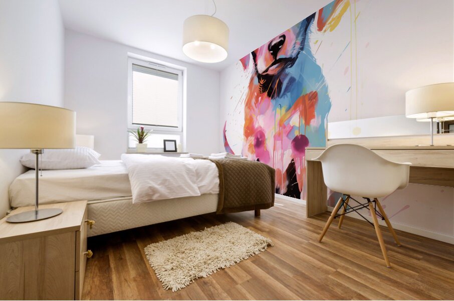 QAN 1063 – Colorful Baby Lab Bold Happy Puppy.j Mural print