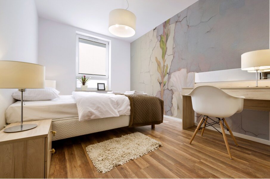 QFB 1064 – Delicate Wallflower Fresco Floral.jp Mural print