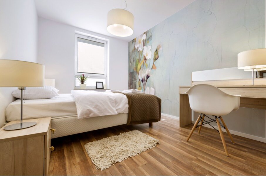 QFB 1055 – Delicate Wallflower Fresco Floral.jp Mural print