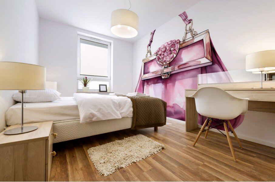 QGF 1022 – Fashion Illustration Hand Bag Mural print