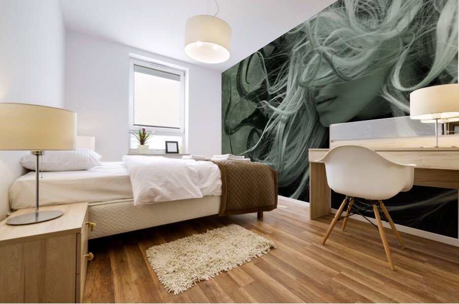 QGF 003 – double exposure octopus Mural print