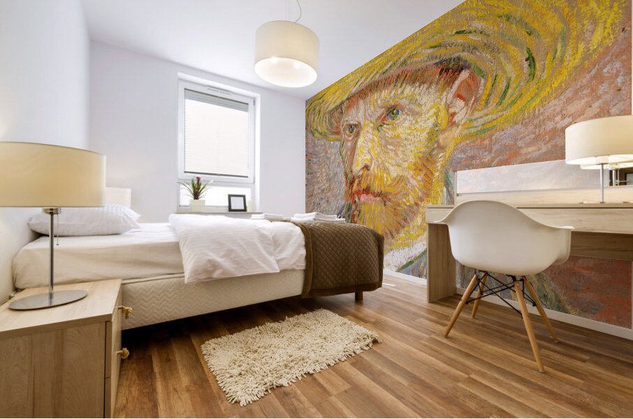 QCL 1187 – Self Portrait with a Straw Hat obver Mural print