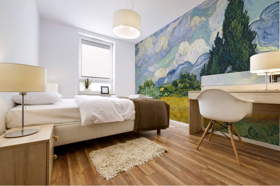 QCL 1200 – Wheat Field with Cypresses 1889 Vinc Mural print