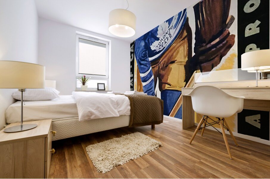 1938 toronto maple leafs hockey program art Mural print