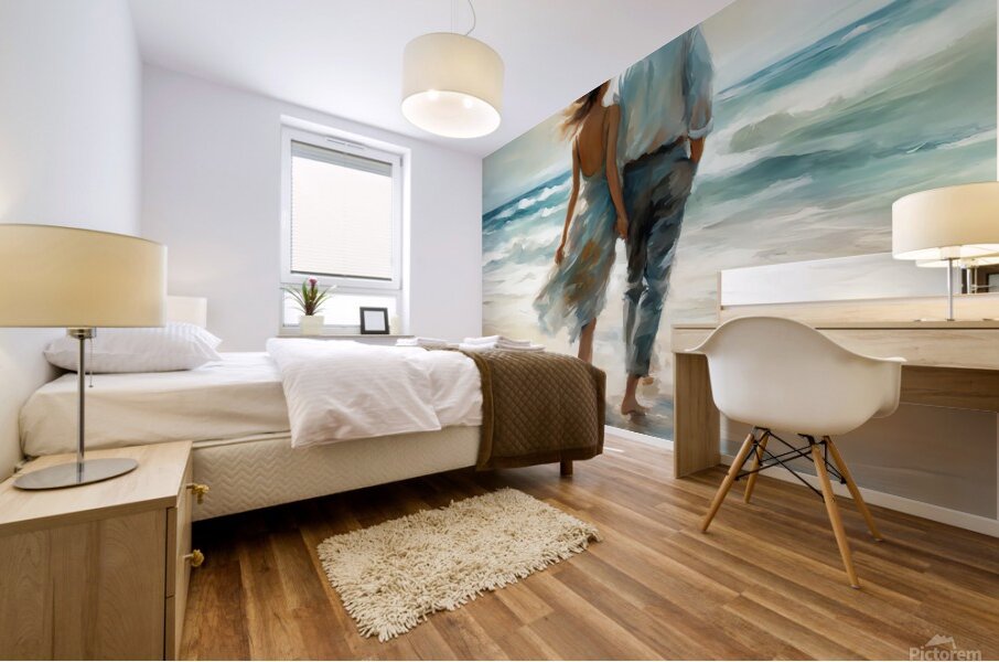 WalkOnTheBeach 1 Mural print