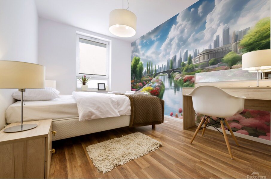  generate an 4k ultra HD anime style image of a Mural print