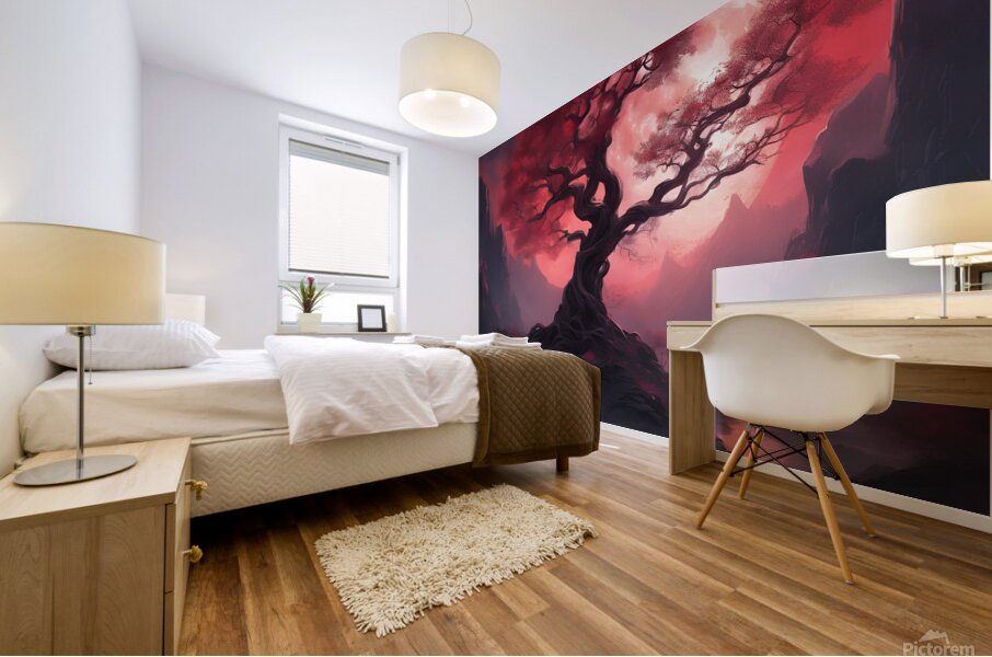  the ethereal beauty of a mystical landscape und Mural print