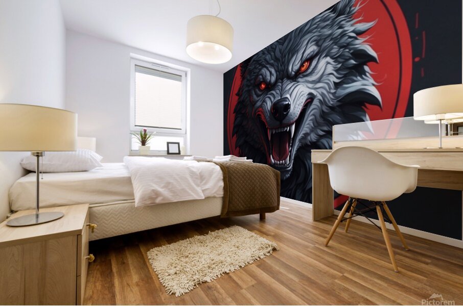 THE WOLF Mural print