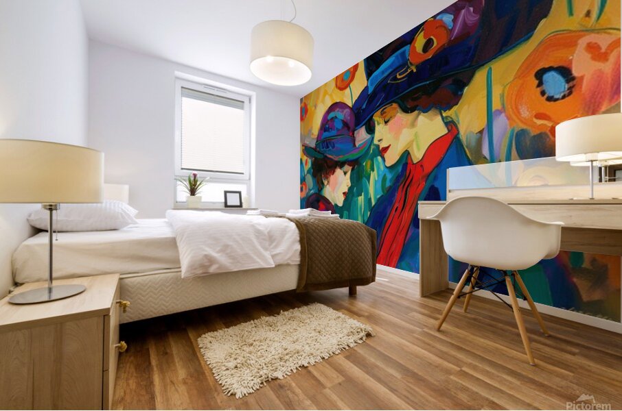 WHISPERED SECRETS AMONGST THE FLORALS Mural print