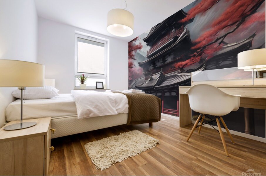   beautiful japaneese Kanji art Mural print