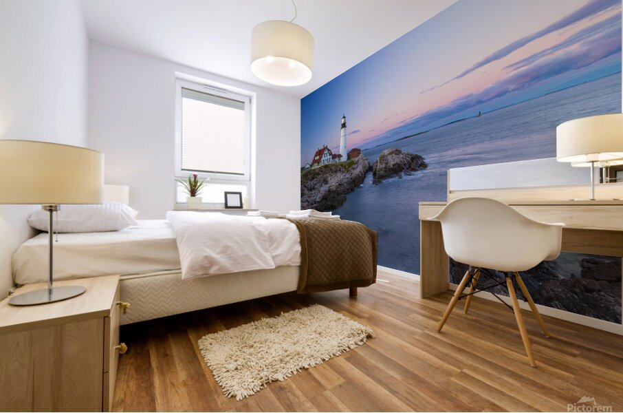 Portland Head Light Twilight Mural print