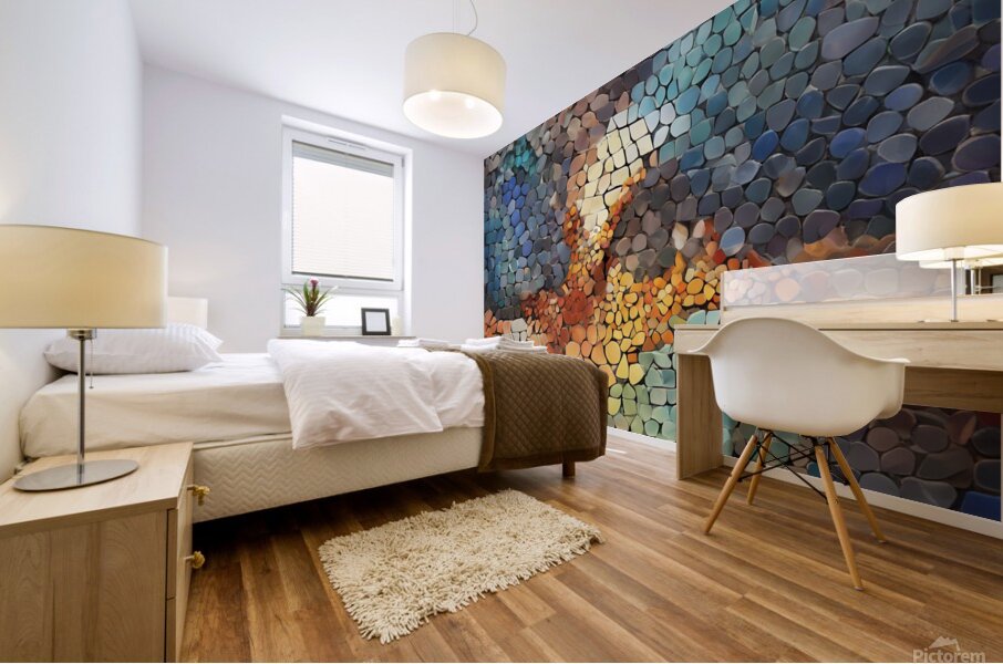 mosaics abstract art Mural print