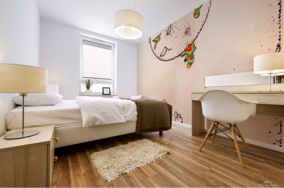 The Moon drips Mural print