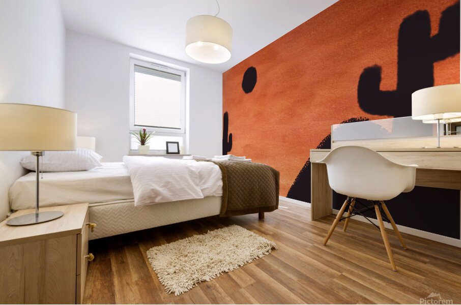 Orange Outback skies Kids Wallart  Mural print