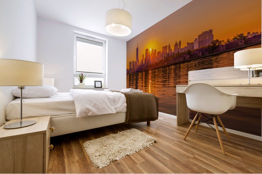 Sunrise over Manhattan Mural print
