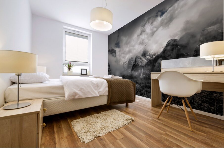 Yosemite Lingering  Storms Mural print