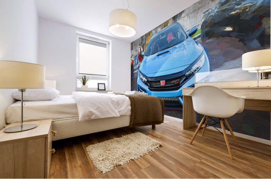 2020 Blue Honda Type R X100 2 Mural print