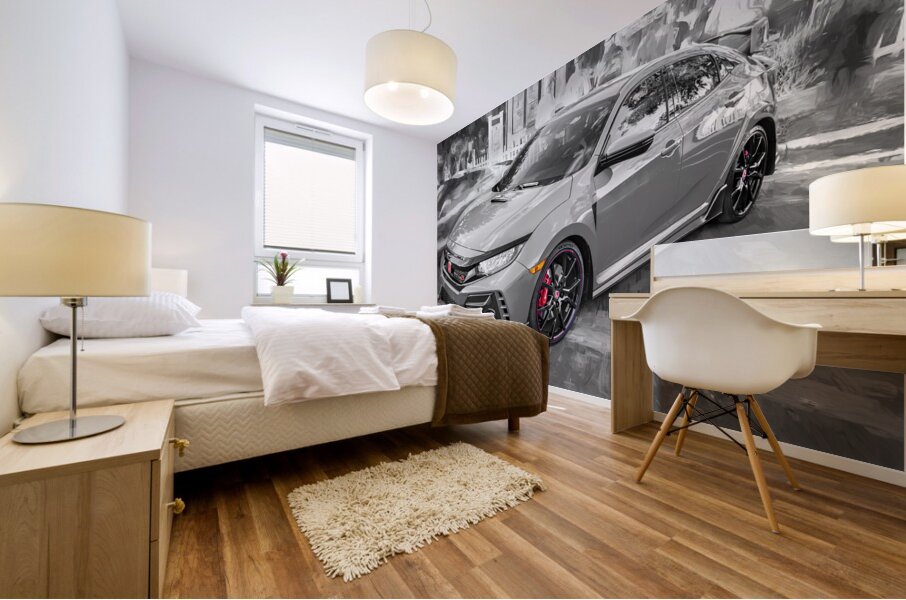 2020 Blue Honda Type R X100 5 Mural print