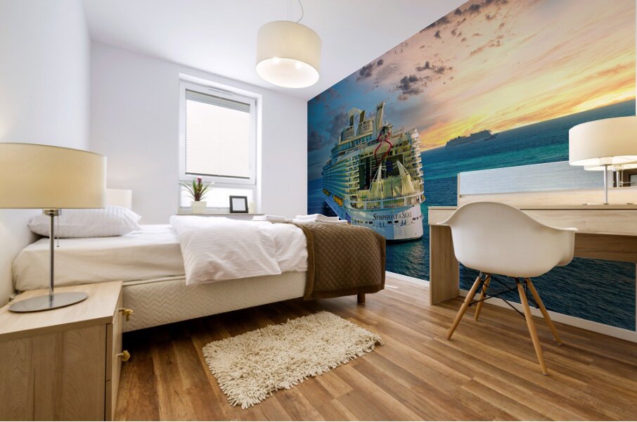 Symphony of the Seas Leaving CocoCay Mural print