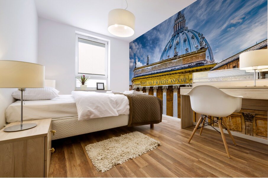 Ancient Columns and Saint Peters Basilica Mural print