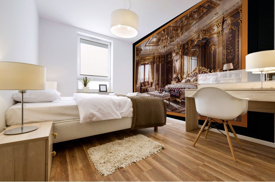 A Luxury Suite At The Arzriden Alluring AI Concept Art by Xzendor7 Mural print