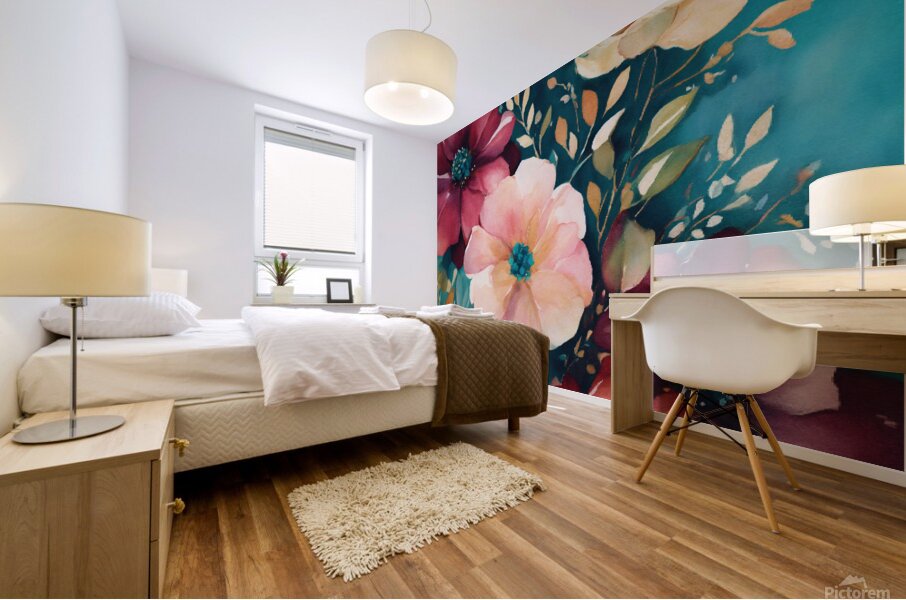 modern With 3d art Mural print