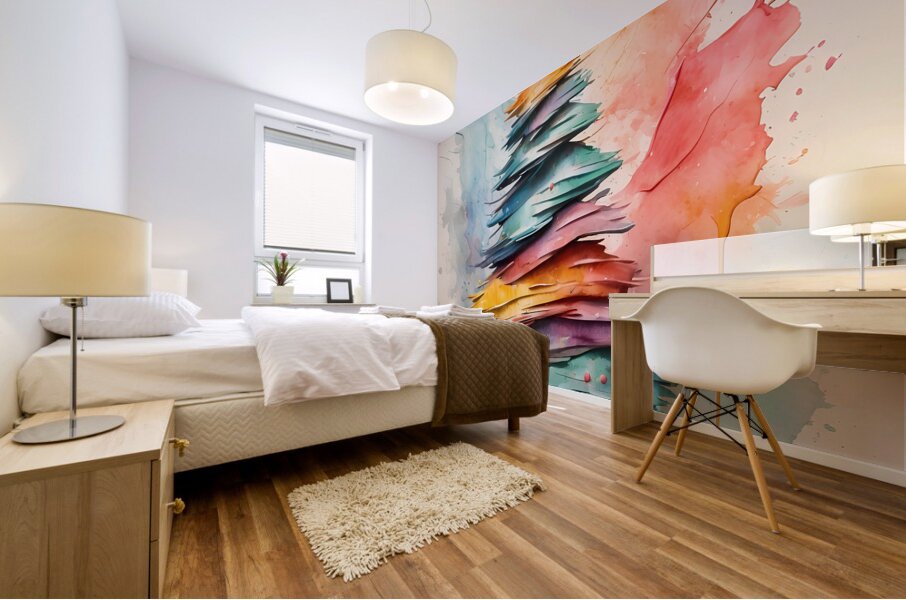 Christmas tree Mural print