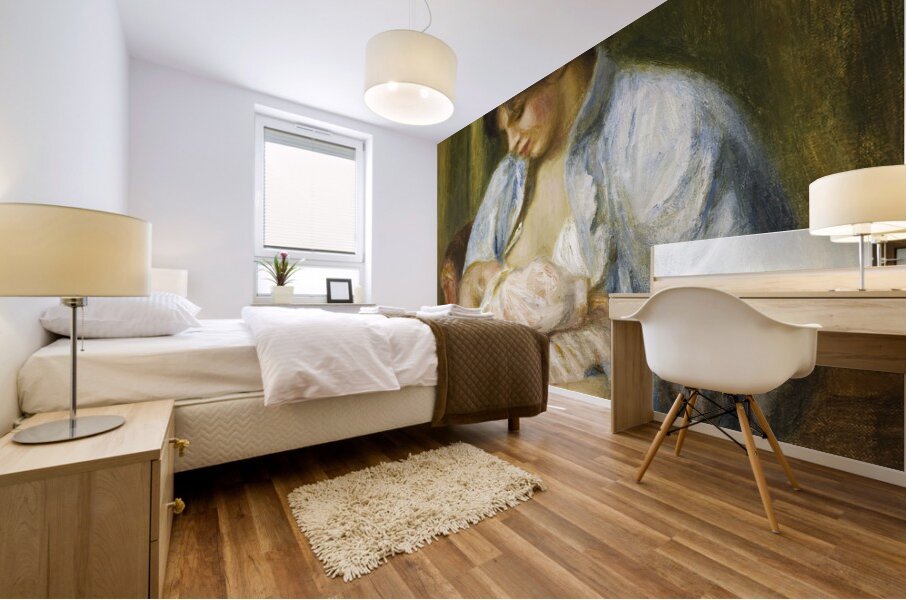 Pierre Auguste Renoir 1841 1919 A Woman Nursing a Child Mural print